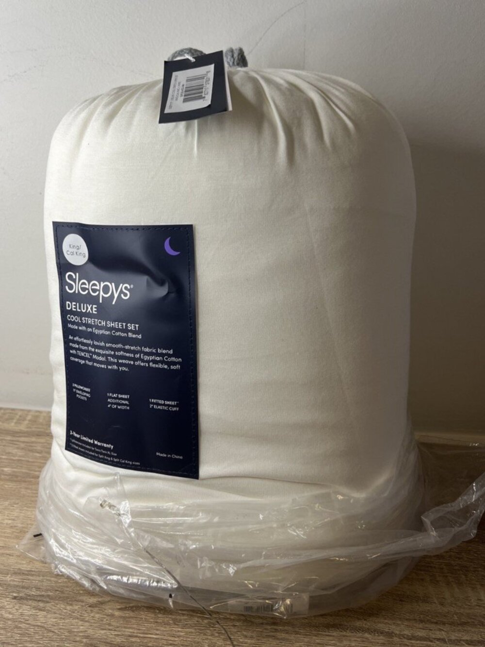 Sleepy's Deluxe Cool Stretch Sheets - King/Cal King - White